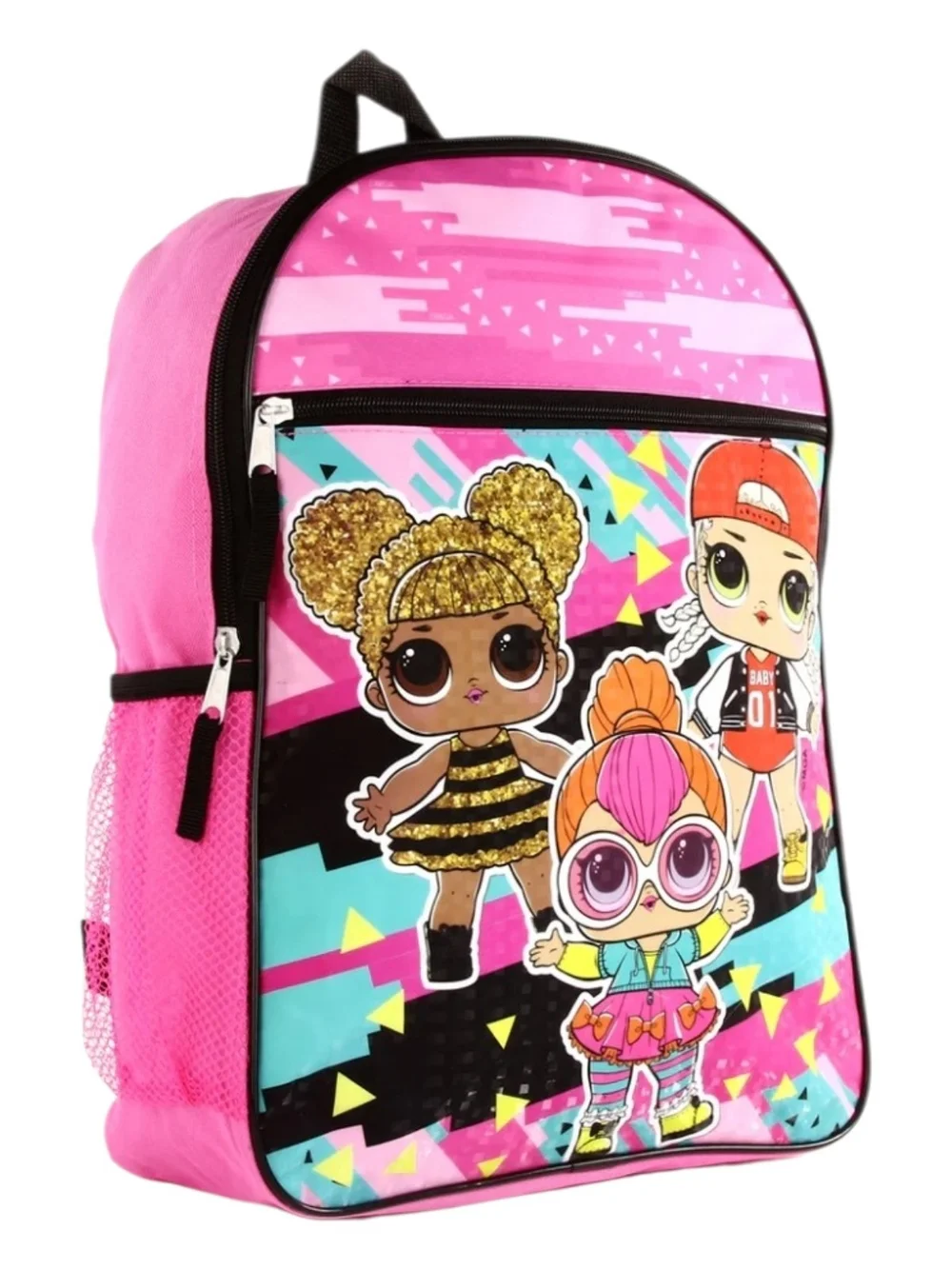 Pink Doll Character Kids Backpack 16